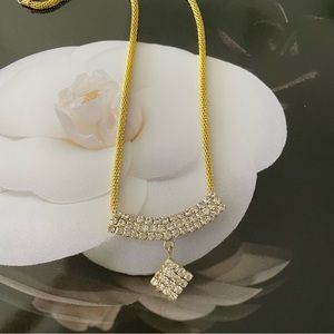 Rhinestone Necklace & Earrings Set